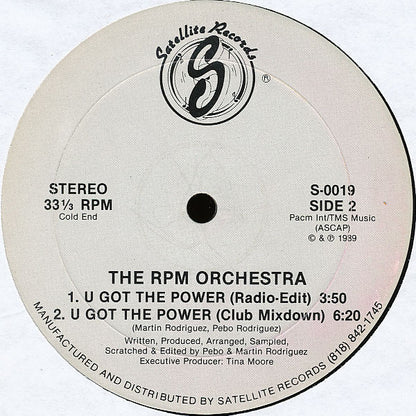 The RPM Orchestra : U Got The Power (12")