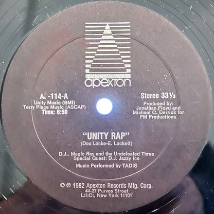 D.J. Magic Ray And The Undefeated Three : Unity Rap (12")