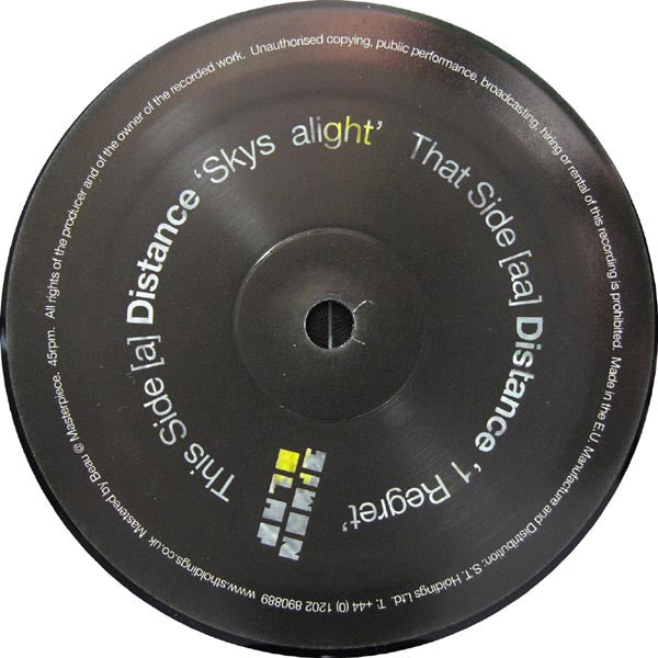 Distance* : Skys Alight / 1 Regret (12")