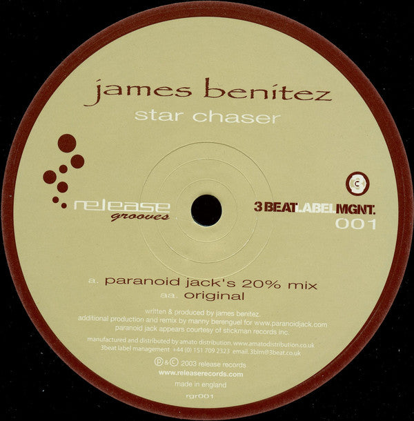 James Benitez : Star Chaser (12")