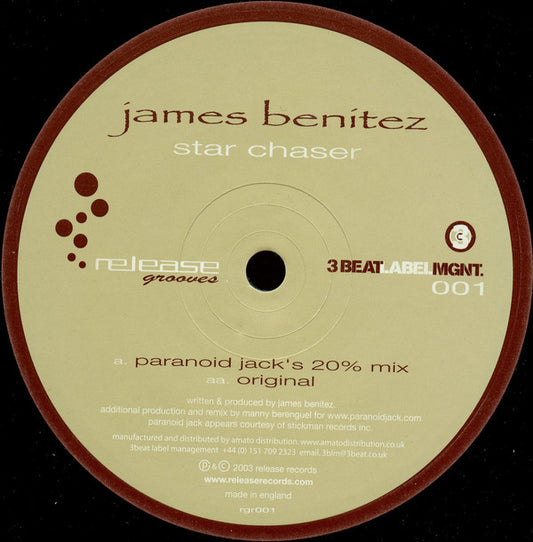 James Benitez : Star Chaser (12")
