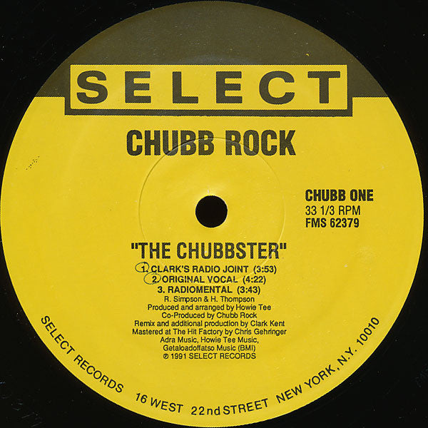 Chubb Rock : The Chubbster (12", Maxi)