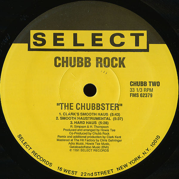 Chubb Rock : The Chubbster (12", Maxi)