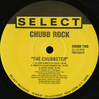 Chubb Rock : The Chubbster (12", Maxi)