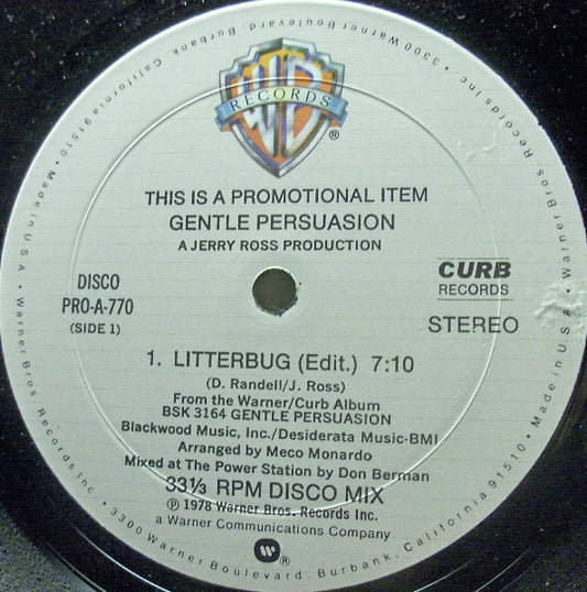 Gentle Persuasion : Litterbug (12", Single, Promo)