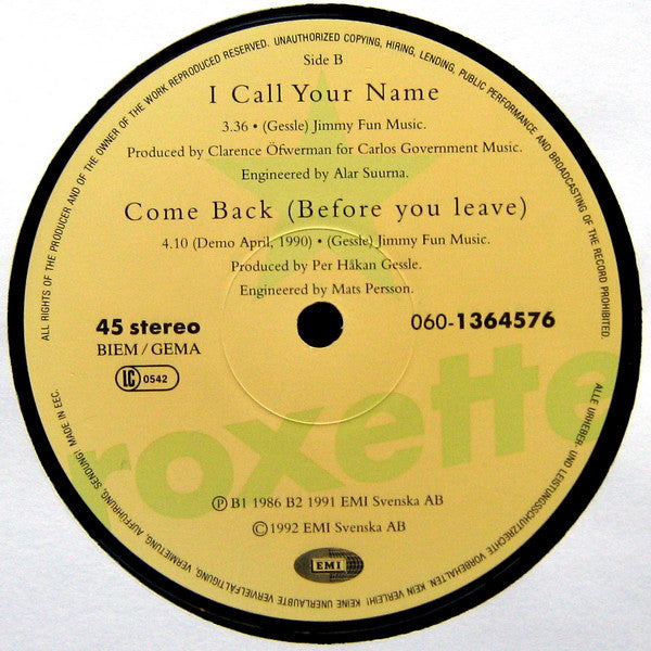 Roxette : Church Of Your Heart (12")