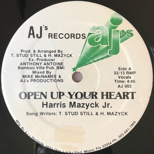 Harris Mazyck Jr.* : Open Up Your Heart (12", Whi)