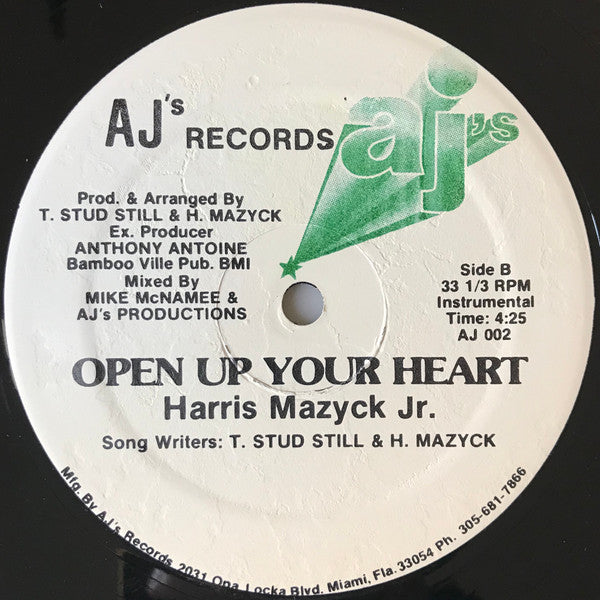 Harris Mazyck Jr.* : Open Up Your Heart (12", Whi)