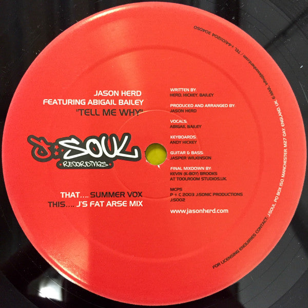 Jason Herd : Tell Me Why (12")