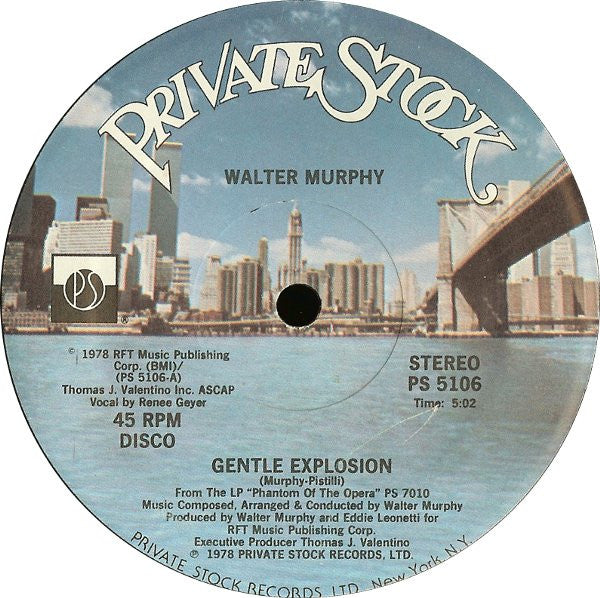 Walter Murphy : Gentle Explosion / Dance Your Face Off (12")