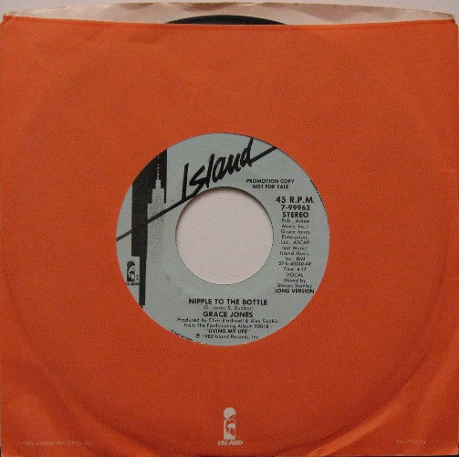 Grace Jones : Nipple To The Bottle (7", Promo)