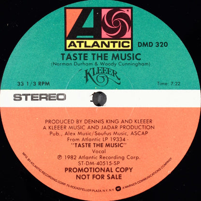 Kleeer : Taste The Music (12", Promo)