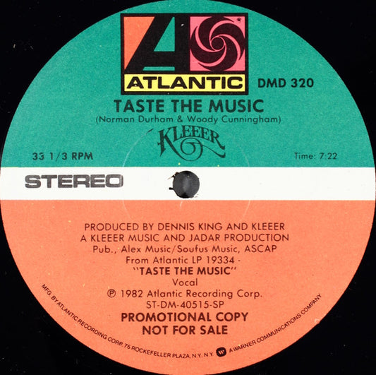 Kleeer : Taste The Music (12", Promo)