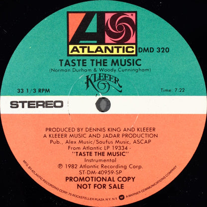 Kleeer : Taste The Music (12", Promo)