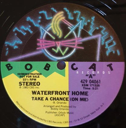 Waterfront Home : Take A Chance (On Me) (12", Promo)