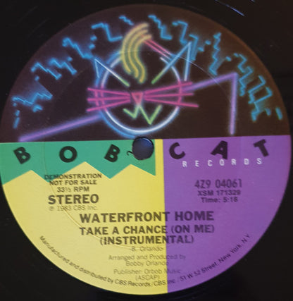 Waterfront Home : Take A Chance (On Me) (12", Promo)