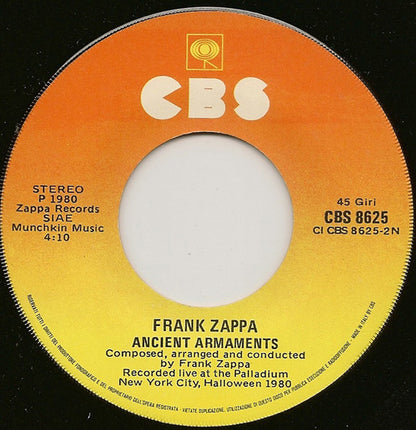 Frank Zappa : I Don't Wanna Get Drafted! (7", Single)