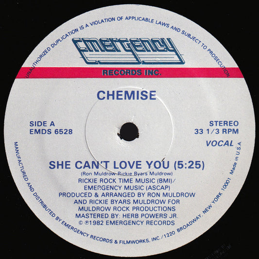 Chemise : She Can't Love You (12", Gre)