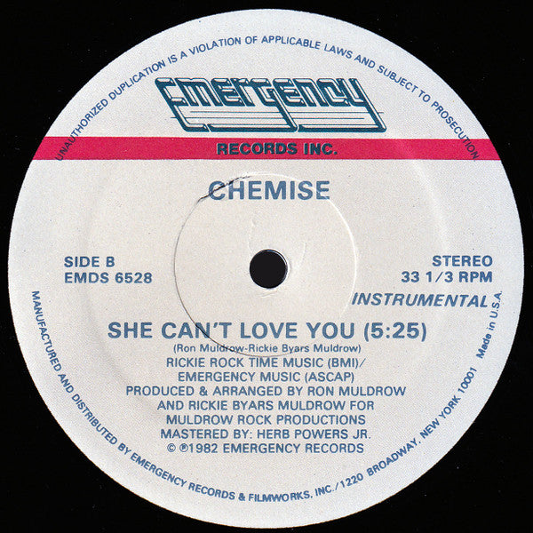 Chemise : She Can't Love You (12", Gre)