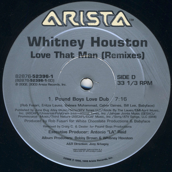 Whitney Houston : Love That Man (Remixes) (2x12")