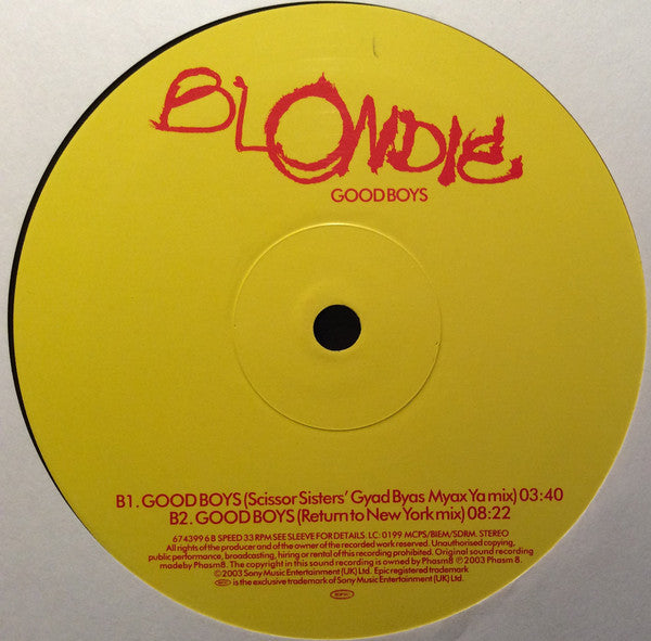 Blondie : Good Boys (12", Single)