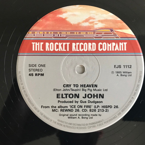 Elton John : Cry To Heaven (12", Single)