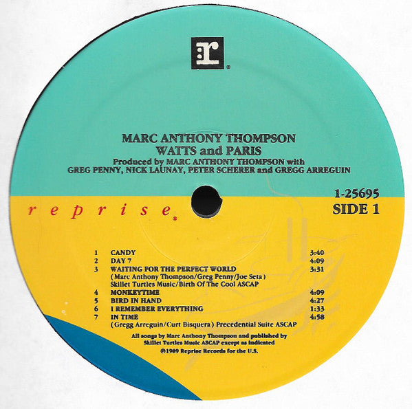 Marc Anthony Thompson : Watts And Paris (LP, Album)