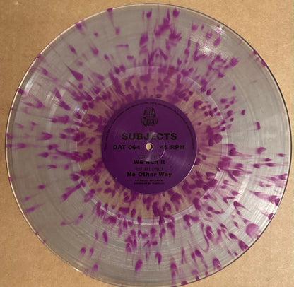Subjects (5) : No Other Way / We Run It (12", S/Edition, Cle)
