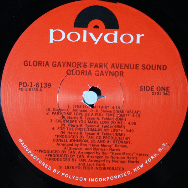 Gloria Gaynor : Gloria Gaynor's Park Avenue Sound (LP, Album)
