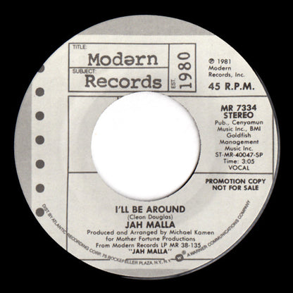 Jah Malla : I'll Be Around (7", Promo)