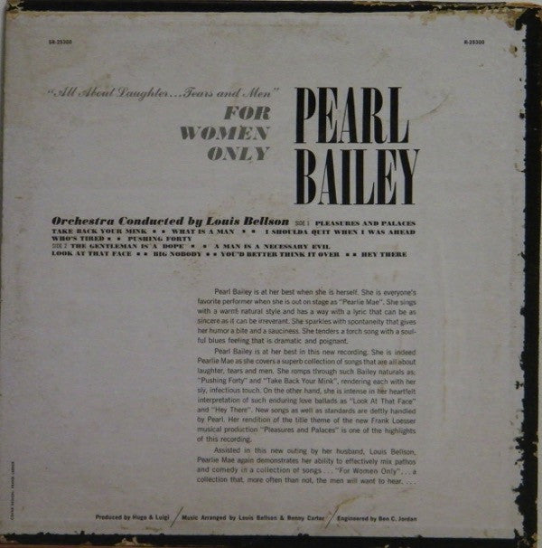 Pearl Bailey : For Women Only (LP, Album)