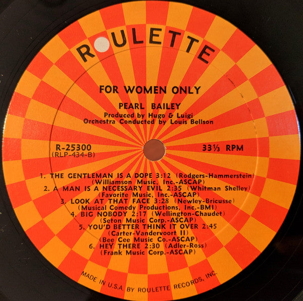 Pearl Bailey : For Women Only (LP, Album)