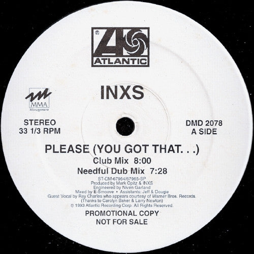 INXS : Please (You Got That...) (12", Single, Promo)