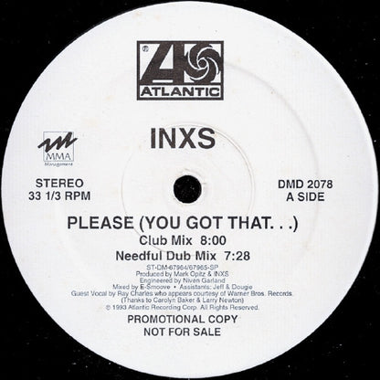 INXS : Please (You Got That...) (12", Single, Promo)