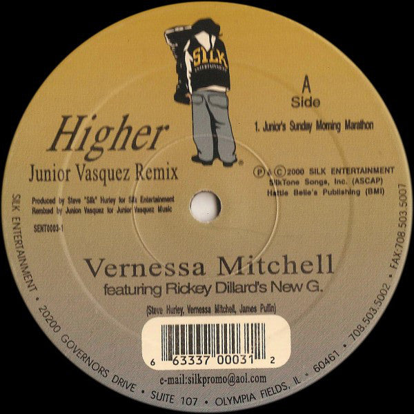 Vernessa Mitchell Featuring Ricky Dillard's New Generation Chorale : Higher (Junior Vasquez Remix) (12")