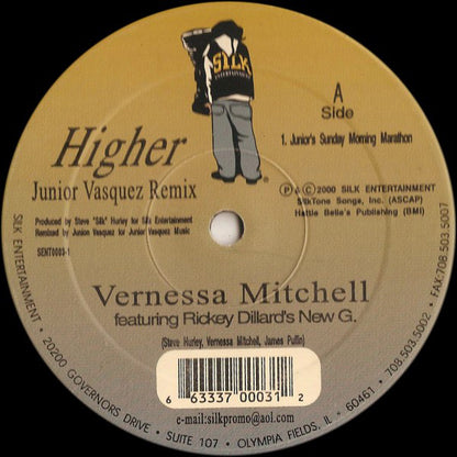 Vernessa Mitchell Featuring Ricky Dillard's New Generation Chorale : Higher (Junior Vasquez Remix) (12")