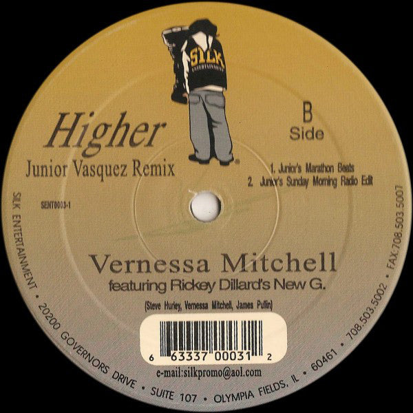 Vernessa Mitchell Featuring Ricky Dillard's New Generation Chorale : Higher (Junior Vasquez Remix) (12")