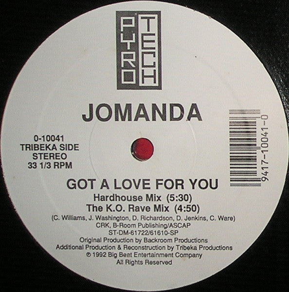 Jomanda : Got A Love For You (12")