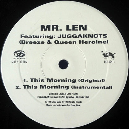 Mr. Len : This Morning (12", Single)