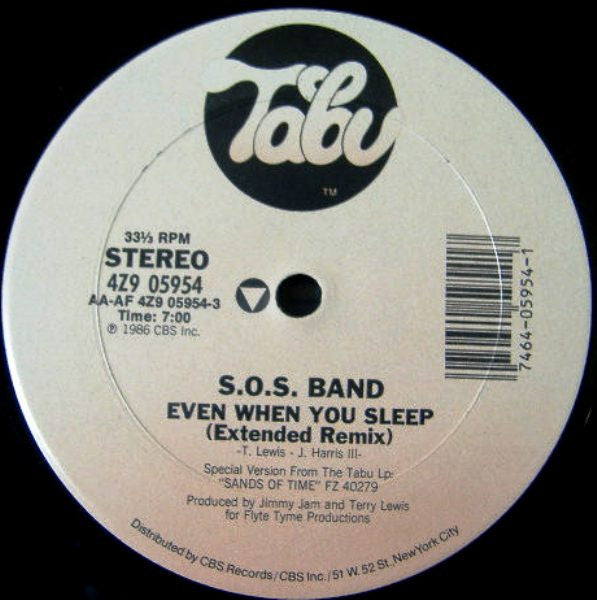 S.O.S. Band* : Even When You Sleep (12")