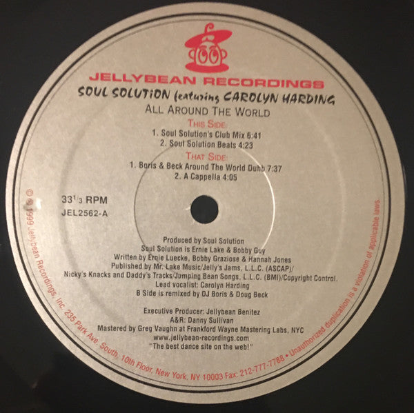 Soul Solution Featuring Carolyn Harding : All Around The World (2x12")