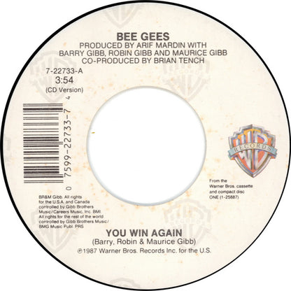 Bee Gees : You Win Again / Will You Ever Let Me (7", Single)
