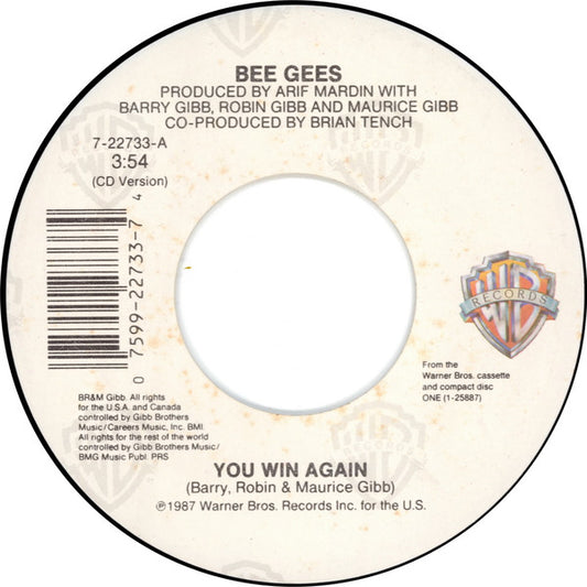 Bee Gees : You Win Again / Will You Ever Let Me (7", Single)