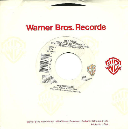 Bee Gees : You Win Again / Will You Ever Let Me (7", Single)