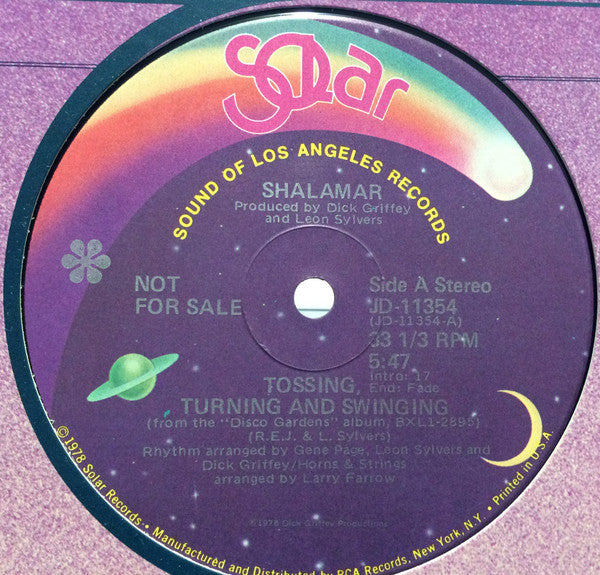 Shalamar : Tossing, Turning And Swinging / Take That To The Bank (12", Promo)
