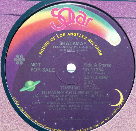 Shalamar : Tossing, Turning And Swinging / Take That To The Bank (12", Promo)