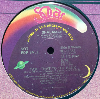 Shalamar : Tossing, Turning And Swinging / Take That To The Bank (12", Promo)