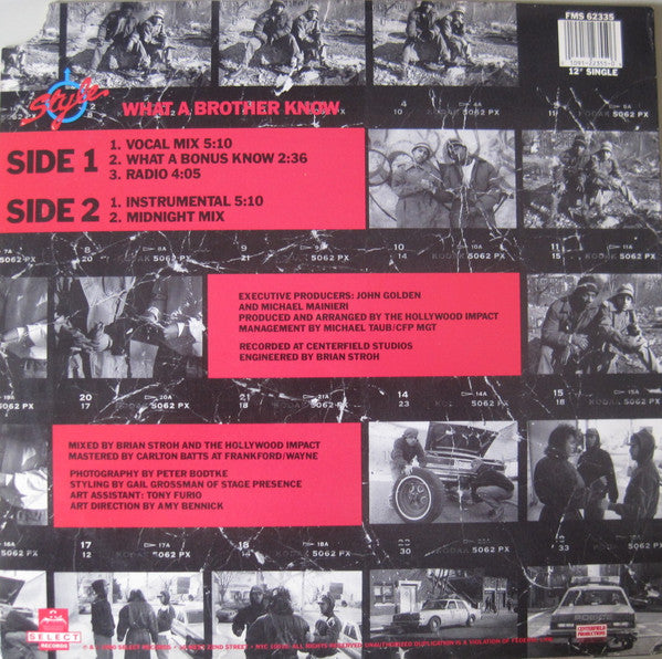 Style (2) : What A Brother Know (12", Promo)
