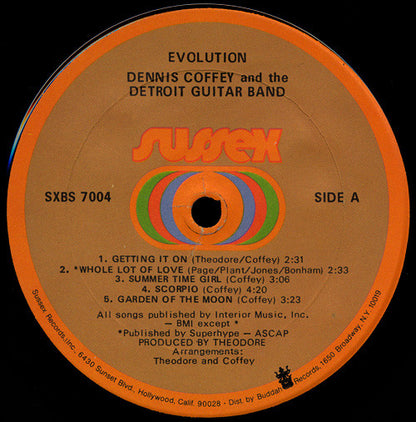 Dennis Coffey And The Detroit Guitar Band : Evolution (LP, Album, Son)