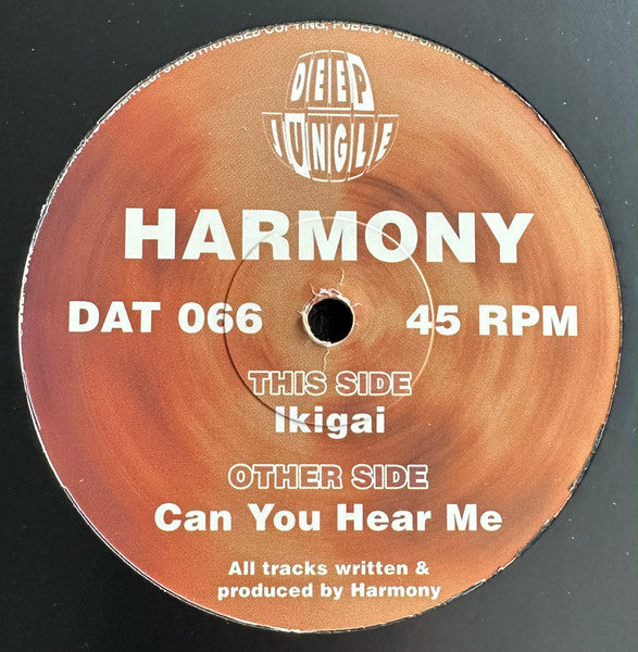 Harmony* : Can You Hear Me / Ikigai  (12")